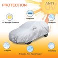 thumbnail image 2 of Unique Bargains Silver Tone 170T Car Cover All Weather Scratch Rain Snow Heat Resistant, 2 of 9