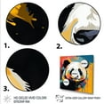 thumbnail image 3 of Designart "Colorful Pop Art Panda I" Animals Framed Wall Art Decor - Modern Orange Panda Entryway Framed Wall Art, 3 of 6
