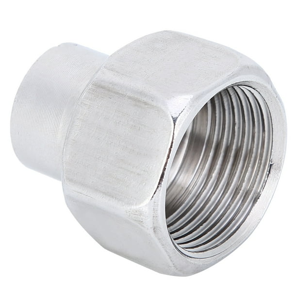 Conector de tubería de acero inoxidable, conector roscado, conector hexadecimal de tubería de 1/2 pulgada a 1 pulgada accesorios de tubería de adaptador femenino para hardware