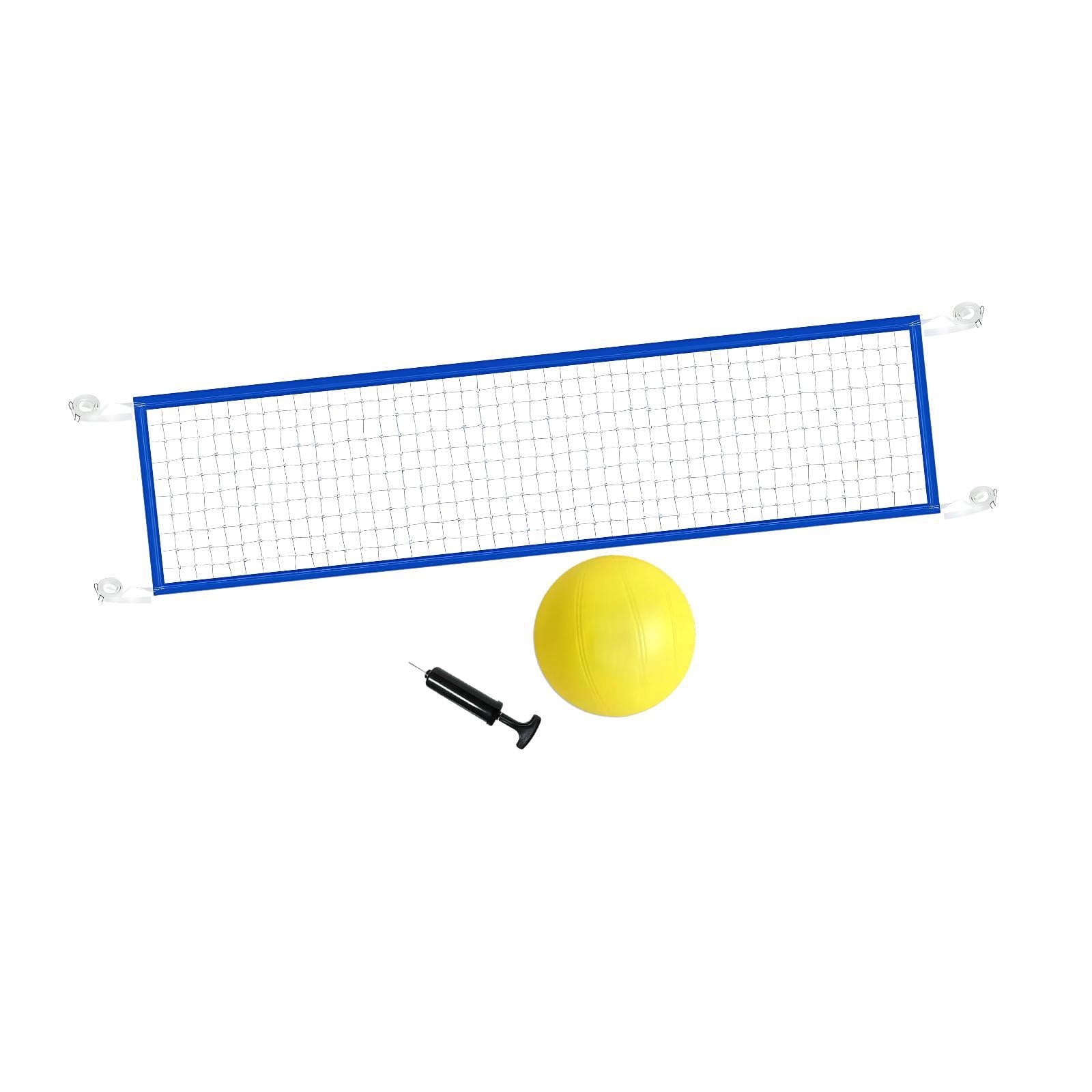 funtasica Volleyball Net Only Replacement Easy Setup Foldable for Water Sports Practice with Storage Bag for Pool White Volley Ball Net With Ball and Pump