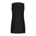 thumbnail image 5 of LLYwey Women Tank Dresses, Summer Front Ruched Knot Round Neck Sleeveless Sundress, Casual Loose Evening Party A-Line Mini Dresses, Black, M, 5 of 8