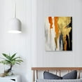 thumbnail image 3 of PIKWEEK Orange Abstract Canvas Wall Art Orange and Gray Painting Abstract Orange Black Gold Wall Art for Living Room Decor Red Abstract Art Prints Orange Abstract Pictures for Wall Decor, 3 of 4
