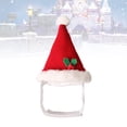 thumbnail image 4 of Gorro de peluche navideño para mascotas, adorable tocado de fiesta para perros pequeños y gatos (rojo), 4 of 7