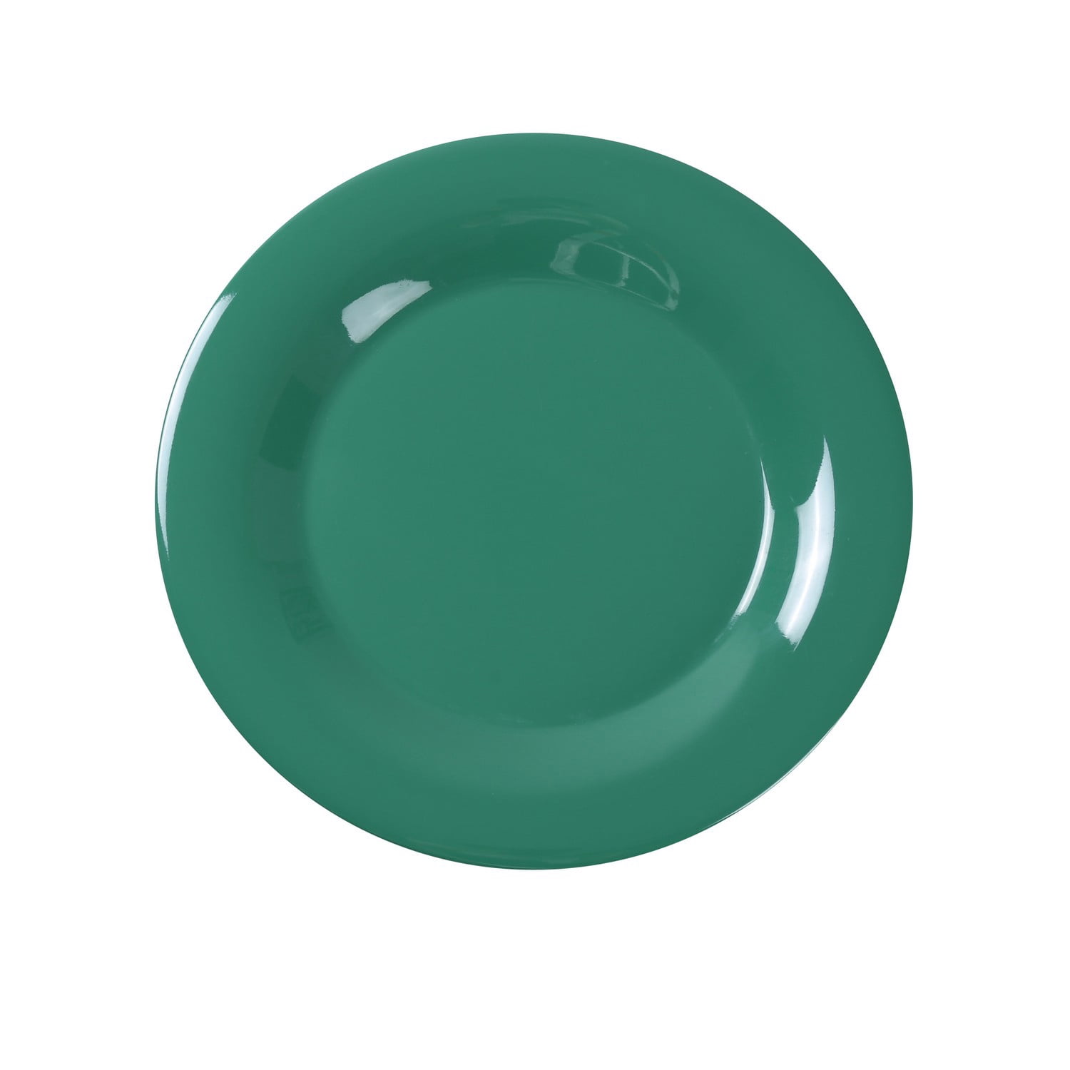 Mile Stone, Round Wide Rim Plate, 6 1/2"Dia., Melamine, Green,Pack of 6