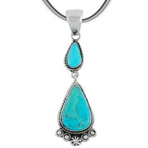 Turquoise Jewelry Necklace for Women Sterling Silver 925 | Turquoise Network | P3061-C75-SST20