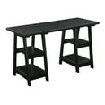 thumbnail image 4 of Convenience Concepts Designs2Go Double Trestle Desk in Black Wood Finish, 4 of 7