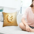 thumbnail image 2 of Funda de almohada cuadrada decorativa suave, funda de cojín, funda de almohada con cierre oculto luna de dos luces, 2 of 8