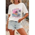 thumbnail image 4 of POGLIP T-Shirt à Manches Courtes Imprimé Végétal Blanc BAHAMAS pour Femmes, 4 of 6