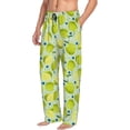 thumbnail image 3 of Mens Pajama Pants - Soft Sleep & Lounge Pants for Men, Cute Lemon Flowers Blueberry Cuteness Casual PJ Bottoms Pants with Pockets, 3 of 5