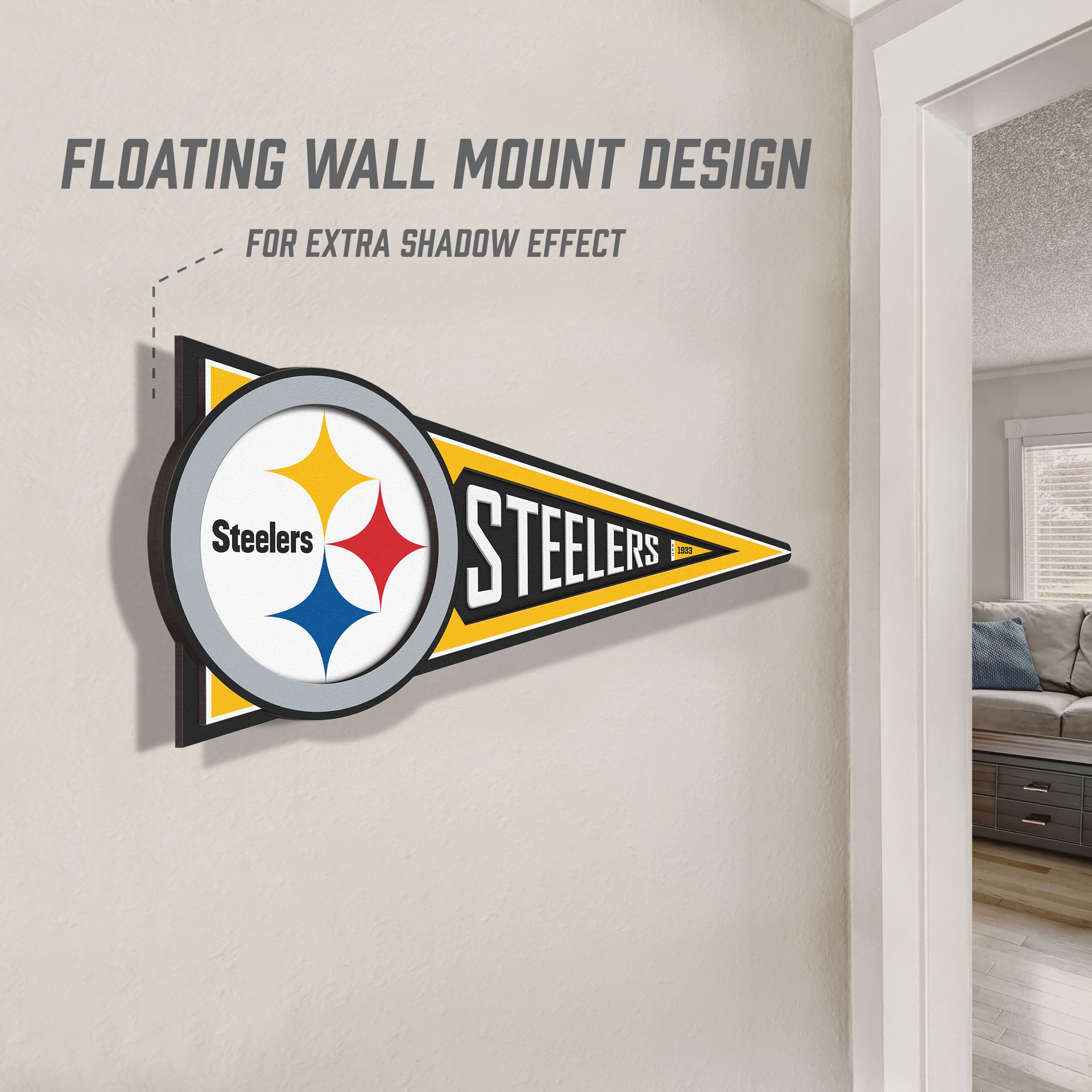 YouTheFan NFL Pittsburgh Steelers Pennant Sign