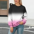 thumbnail image 1 of Xuyuer Women's Fashion Printed Long Sleeve Loose Blouse, Round Neck Hoodless Sweatshirt for Casual Spring Wear, Weekend Outings and Cozy Layering, 1 of 5