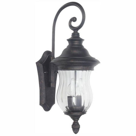 

Wesleigh 22.25 in. 2-Light Bronze Outdoor Wall Lantern Sconce