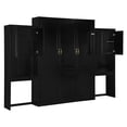 thumbnail image 4 of Queen Size Murphy Bed with Desk, Vanity and Cabinets, Espresso, 4 of 9