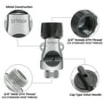 thumbnail image 6 of STYDDI Full Flow Garden Hose Shut Off Valve, Metal High Flow Water Hose Shut Off Connector with Cap Type Valve, Single Full-Flow Hose Shutoff Valve, 3/4" GHT, 2 PCS, 6 of 8