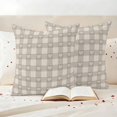 thumbnail image 3 of Grey Plaid Outdoor Waterproof Pillow Covers, Country Cute Love Pastoral Heart Lattice Decorative Square Throw Pillowcase Sofa Cushion Sham for Patio/Couch/Chair, 20"x20" 2 Pack, 3 of 8