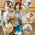 thumbnail image 6 of Pioneer Flower Floral Print Pattern Kids Aprons for Girls and Boys,Adjustable Neck Strap Toddler Aprons for Kids Cooking Baking, 6 of 7