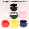 thumbnail image 5 of Funda protectora para auriculares de silicona suave anticaídas, compatible con Bluetooth, funda de transporte para OPPO Enco Air/Air 2, azul oscuro, 5 of 5