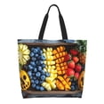 thumbnail image 1 of Disketp Halloween Fruit Platter Bolsa Tote Estampada para Mujer, Bolso de Hombro y de Mano para Compras y Viajes, 1 of 8