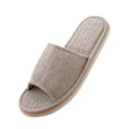 thumbnail image 3 of Agkizg Unisex Indoor Outdoor Slides, Womens Mens Beach Walking Sandals, Linen Open Toe Slide Sandals Breathable Comfortable Casual Indoor Home Couple Slippers, 3 of 7