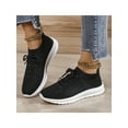thumbnail image 7 of SIMANLAN White Sneakers for Women Lace Up Shoes Wide Width Running Athletic Shoes Comfort Trainers Non Slip Black 7, 7 of 7
