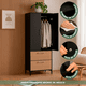 thumbnail image 1 of Closet, Armario, Ropero organizador, 2 puertas y zapatera Negro, 1 of 5