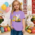 thumbnail image 2 of Aihuaihua Toddler Girls Easter Shirts Cute Bunny Tshirts Happy Easter Tees Short Sleeve Tops Graphic For Girls Soft Casual Round Neck, 2 of 4