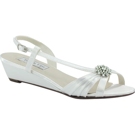 

Women s Touch Ups Geri White Satin 9.5 M