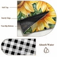 thumbnail image 6 of Sunflower Bee Round Area Rug 4 FT, Non Slip Indoor Outdoor Rug, Black White Lattice Yellow Floral Flower Washable Soft Circular Carpet Non-Shedding Floor Mat for Coffee Table Nursery Foyer Balcony, 6 of 8