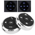 thumbnail image 3 of Steering Wheel Control Switch Button, 5M/16.4Ft Stable Performance 1W Low Power Consumption 2Pcs Multimedia Player Button, for Standard Specification Car Use, 3 of 8