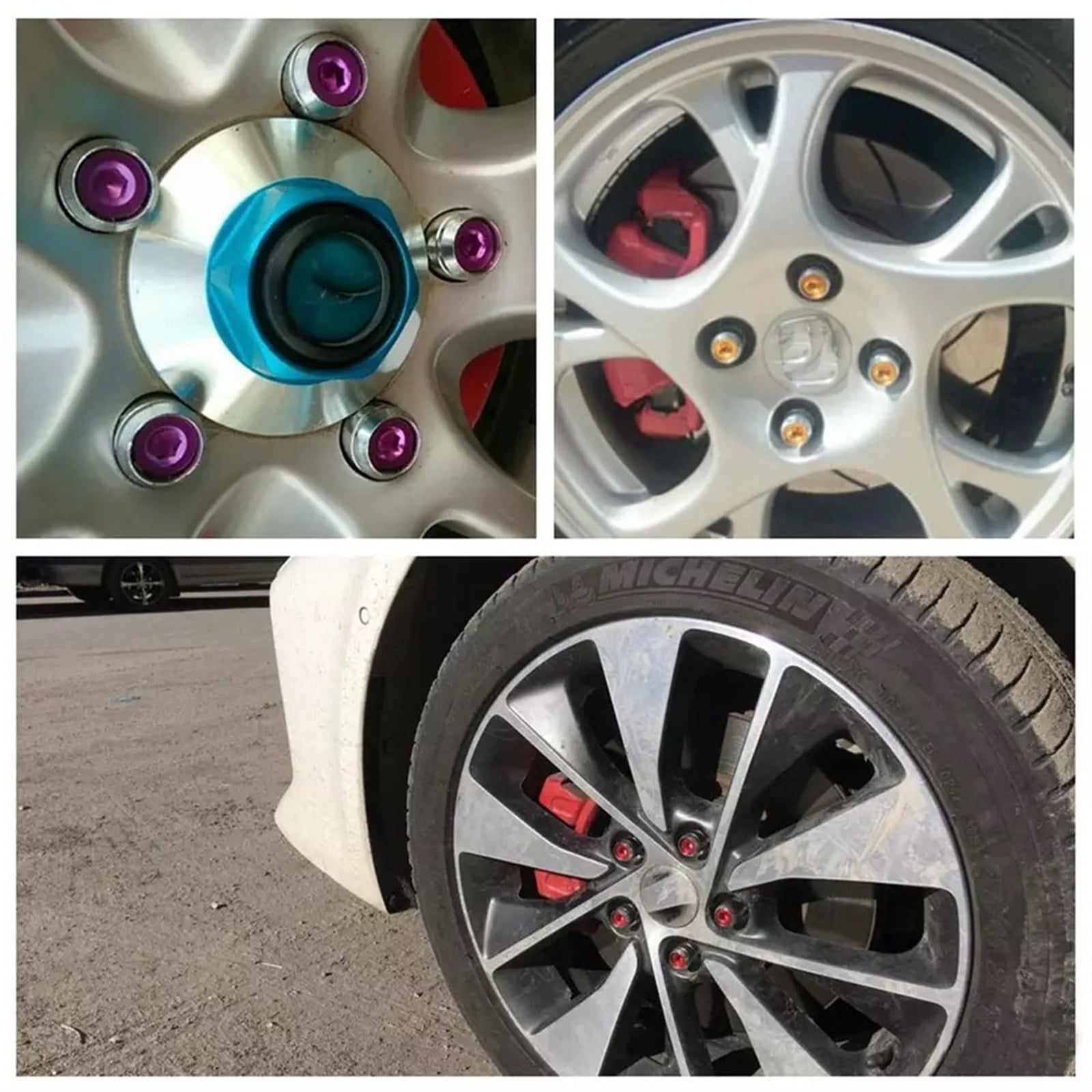 20PCS A Set, R40 OEM Style Factory Lug Nuts, Universal 1.77in 17mm Hex Lug Nuts M12*1.5 M12*1.25 For Choice