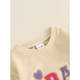 thumbnail image 6 of Suealasg 2Pcs Little Girl Birthday Outfits Long Sleeve Letter Embroidery Pullover + Pants Set 6M 1T 2T 3T 4T 5T Toddler Kids Girls Fall Clothes, 6 of 7