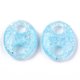 thumbnail image 1 of Transparent Crackle Acrylic Links Connectors Oval for Coffee Bean Chain Making Light Sky Blue 34x27x8.5mm Hole: 8mm about 135pcs/500g, 1 of 2