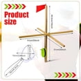 thumbnail image 2 of Ice Fishing Tip Ups 3 Pack Wooden Ice Fishing Equipment Automatic Strike Flag System for Winter Outdoor Fishing Gear Accessories Cold Weather Angling B, 2 of 6