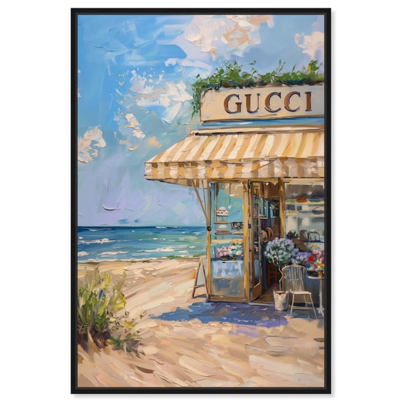 By the Sea Store Canvas Monet Coastal by Art Remedy, Black Frame, 10" x 15"