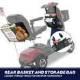 thumbnail image 3 of Metro Mobility Secure 4-Wheel Mobility Scooter with Charger & Basket, Red, 3 of 10