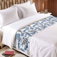 thumbnail image 3 of Summer Marine Life Bed Runner for Queen Size Bed, Ocean Watercolor Seahorse Coastal Corals Soft Bedding Scarf Bedding Protector Slipcover Sofa Throw for Bedroom Hotel Guesthouse, 3 of 8