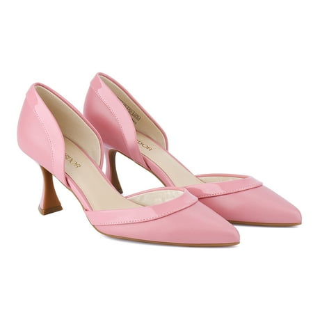 

Womens Slip On Low Heel Bridal Pumps Shoes Ladies Pointed Toe Xmas Party Pumps