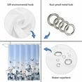 thumbnail image 3 of Blue Butterflies Shower Curtain Set - Extra Long 72" x 96" Washable Bathtub Curtain with 12 Hooks, Elegant Pastoral Watercolor Waterproof Fabric Stall Shower Curtains for Bathroom/Bathtub Décor, 3 of 6