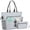 Gray, variant on Waterproof Sandproof Beach Bag for Women, Lightweight Foldable Pool Tote with Multi Pockets, Large Capacity Travel Bag for Beach, Gym, Vacation, Shopping