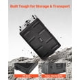 thumbnail image 4 of VEVOR 6U Rack Case, 15 in Depth, Rackmount Flight Case Shallow Rack with Microphone Compartments, Polyethylene Construction, Recessed Latches, Easy Installation, for Amplifier, 13.8 in Internal Depth, 4 of 9