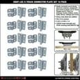 thumbnail image 2 of SNAP-LOC E-Track Connector Plate Set 10-Pack, Logistic Tie-Down for Pickups, Trucks, Trailers, 2 of 5