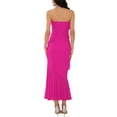 thumbnail image 3 of INSPIRE CHIC Women's Summer Cocktail Dress Tube Top Ruffled Tiered Maxi Strapless Dresses L Hot Pink, 3 of 6