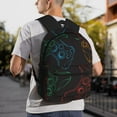 thumbnail image 5 of Yield Gamepad Joystick Game Print Backpack for Women Men, Lightweight Casual Travel Daypack, Classic Basic College Backpack, Middle School Bag, 5 of 5