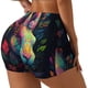 thumbnail image 1 of Balery Colorful Patterned Rabbit Pantalones cortos de entrenamiento estampados para mujer, sin costuras, ajustados, para gimnasio, yoga, correr, deportes, ejercicio activo, fitness.-Medium, 1 of 8