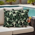 thumbnail image 4 of Tropical Leaf Outdoor Waterproof Pillow Covers, Summer Palm Tree Branch Nature Modern Decorative Square Throw Pillowcase Sofa Cushion Sham for Patio/Couch/Chair, 16"x16" 2 Pack, 4 of 8