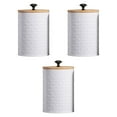thumbnail image 2 of simhoa 3 Pieces Coffee Tea Sugar Container Kitchen Canister Set for Tea Candy Flour white, 2 of 8
