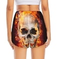 thumbnail image 4 of Haiem Satanic Skull Women's 2 in 1 Running Shorts - Lightweight Athletic Workout Gym Yoga Breathable Sports Shorts Liner with Phone Pockets-, 4 of 9
