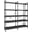 Black, variant on 5 Tier Bookshelf, Display Bookshelf with 10 Open Shelves and Raised Baffle, 47.2 Inch Straight Wide Bookcase with Metal Frame and Wooden Board, Adjustable Feet,