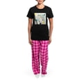 thumbnail image 4 of CafePress - Abstract Colorful Flowers Pattern Pajamas - Women's Short Sleeve Print T-Shirt and Pants Dark Cotton Pajama Set, 4 of 7