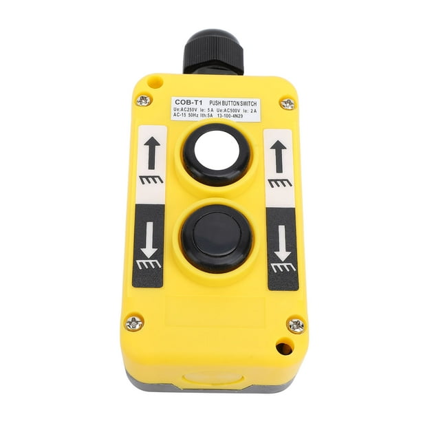 Interruptor De Botón De Grúa De Polipasto Eléctrico Hacia Abajo A Prueba De Lluvia Para Conducción Industrial Arriba Y Abajo AC250V 5A 500V 2A COB-T1